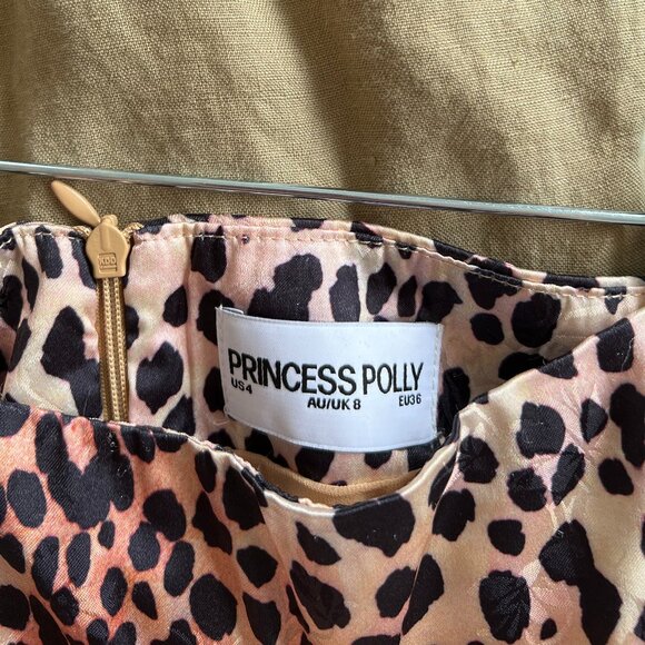 Princess Polly Jemima Grace Leopard Print Mini Skirt - Picture 4 of 4